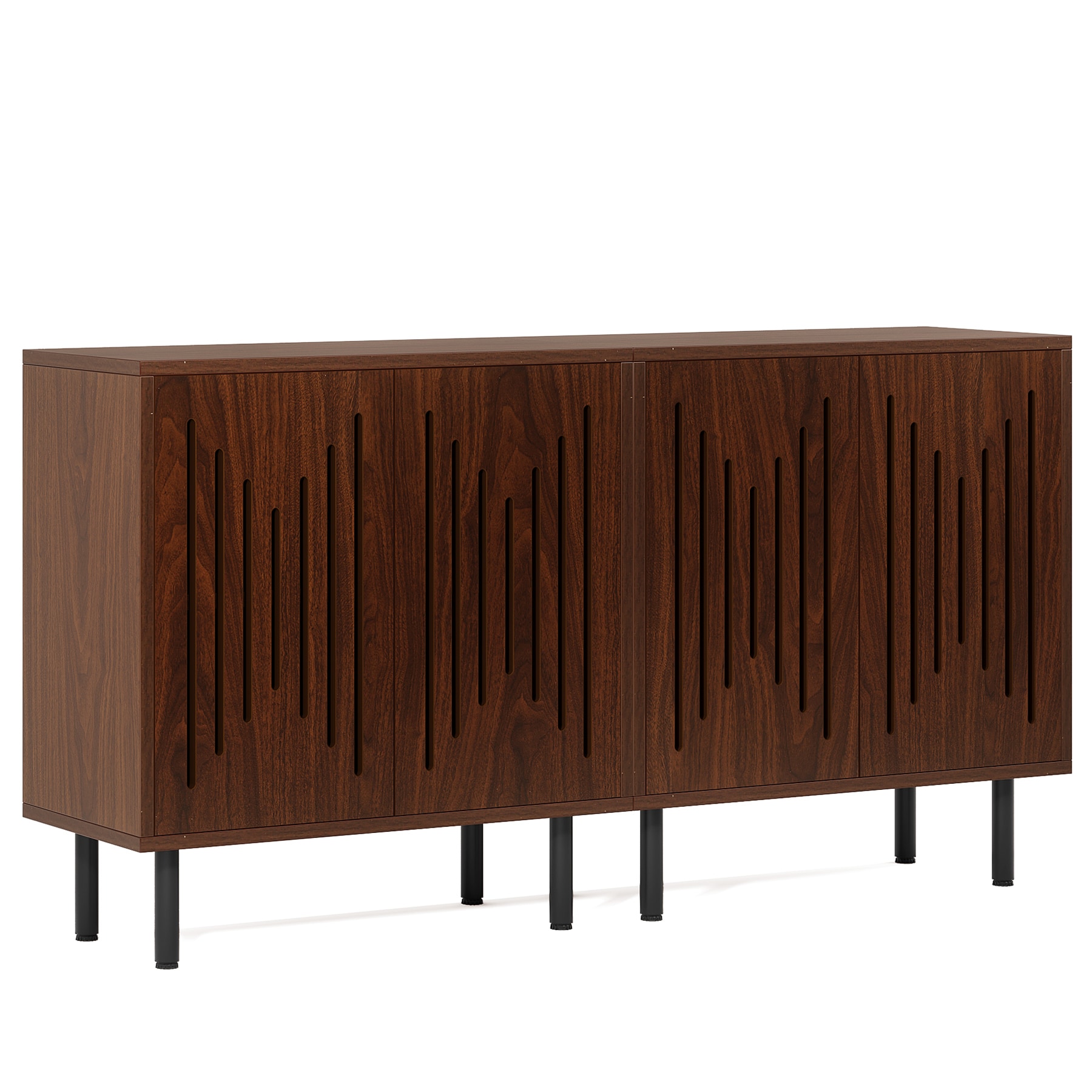 Sideboard Buffet, Set Of 2 Storage Cabinet With Adjustable Shelves_voghion.com